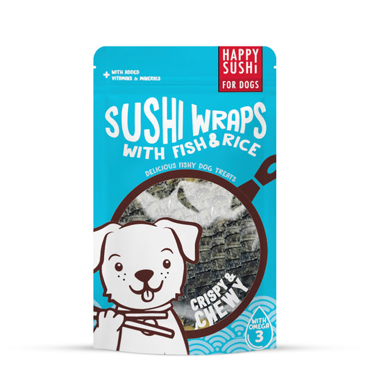 Imaginelles Happy Sushi Wraps Fish & Rice Meaty Dog Treat - 12 Pieces - 132g