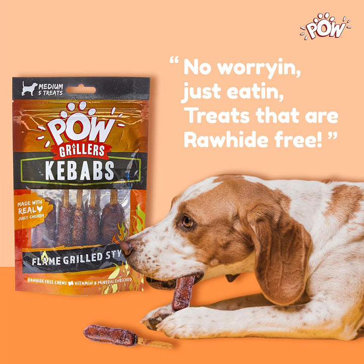 Imaginelles Pow Grillers Kebabs Meaty Dog Treat - 5 Pieces - 115g
