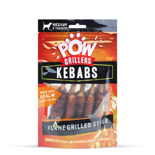 Imaginelles Pow Grillers Kebabs Meaty Dog Treat - 5 Pieces - 115g