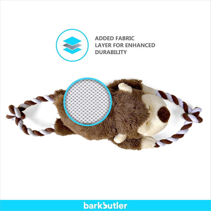 Barkbutler Knotty The Bear Plush Dog Toy