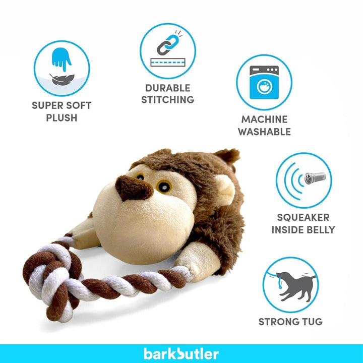 Barkbutler Knotty The Bear Plush Dog Toy