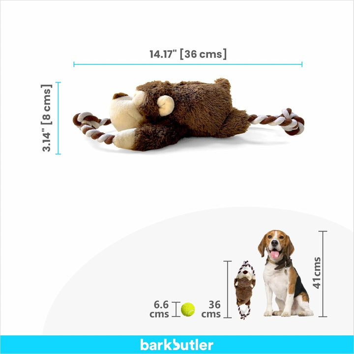Barkbutler Knotty The Bear Plush Dog Toy