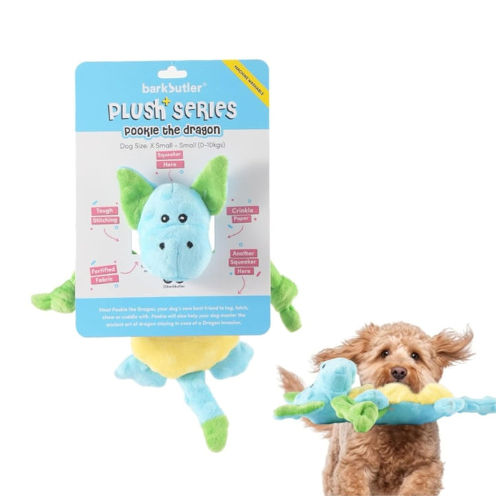 Barkbutler Pookie The Dragon Plush Dog Toy
