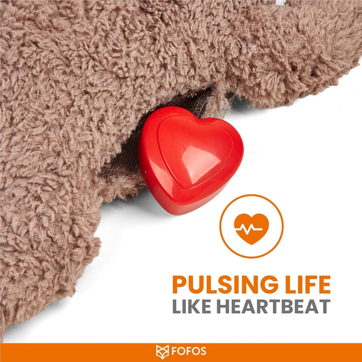 Fofos Heartbeat Bear Plush Dog Toy