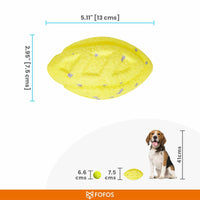 Fofos ETPU Rugby Ball Fetch Dog Toy -Yellow