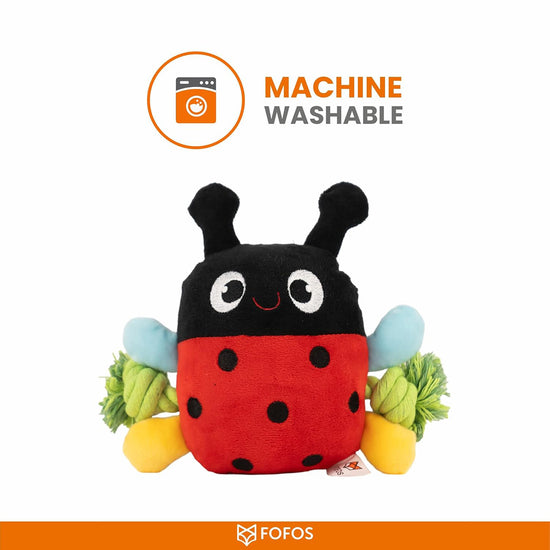 fofos-garden-ladybug-plush-dog-toy