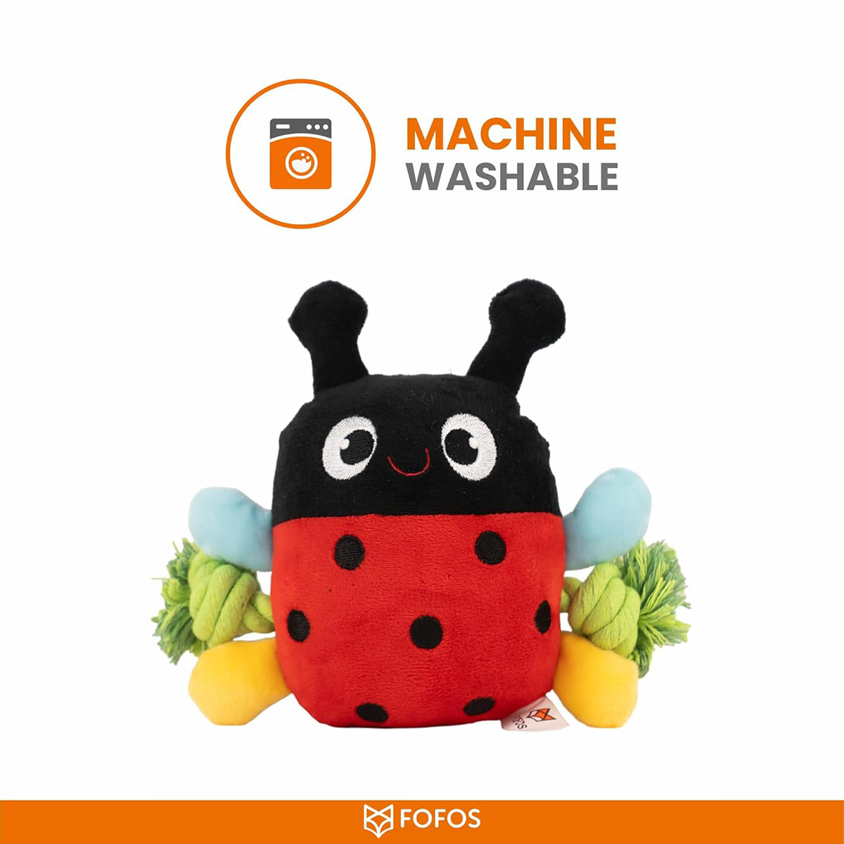 Fofos Garden Ladybug Plush Dog Toy