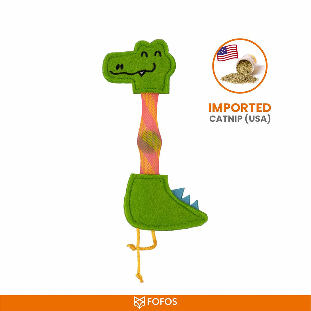 Fofos Cat Flick Tube Toy - Crocodile
