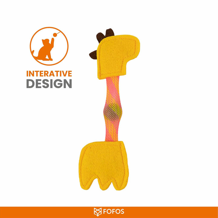 Fofos Cat Flick Tube Toy - Giraffe