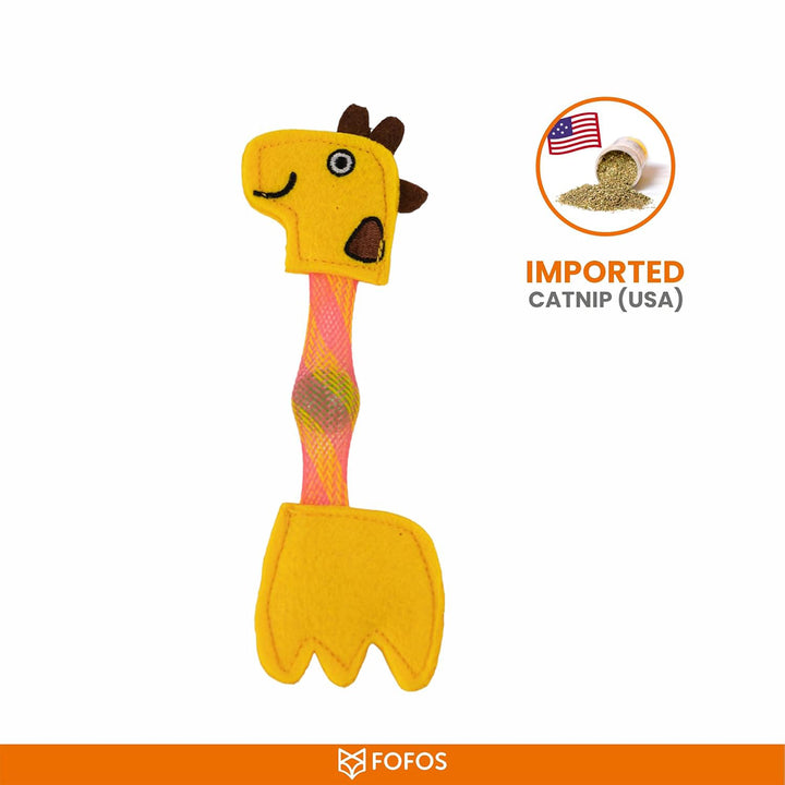 Fofos Cat Flick Tube Toy - Giraffe