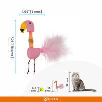 Fofos Cat Flick Tube Toy - Flamingo