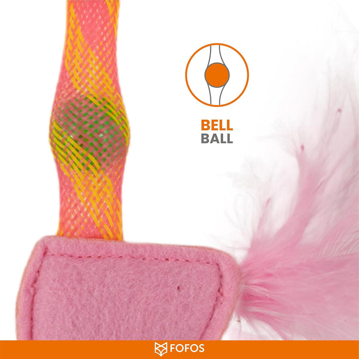 Fofos Cat Flick Tube Toy - Flamingo