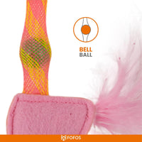 Fofos Cat Flick Tube Toy - Flamingo