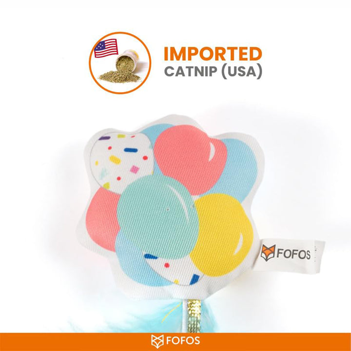 Fofos Birthday Balloon Cat Toy