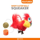 Fofos Parrot With Catnip Balls Cat Toy - Zigly