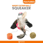 Fofos Black Bird With Catnip Balls Cat Toy - Zigly