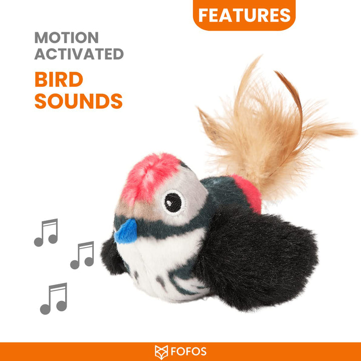 Fofos Black Bird With Catnip Balls Cat Toy