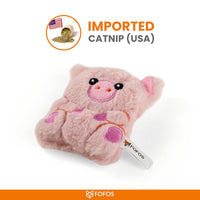 Fofos Floppy Crinkle Cat Toy Pig