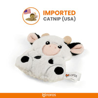 Fofos Floppy Crinkle Cat Toy Cow