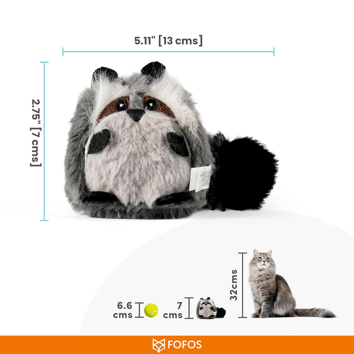 Fofos Floppy Crinkle Cat Toy Raccoon