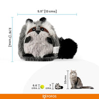 Fofos Floppy Crinkle Cat Toy Raccoon