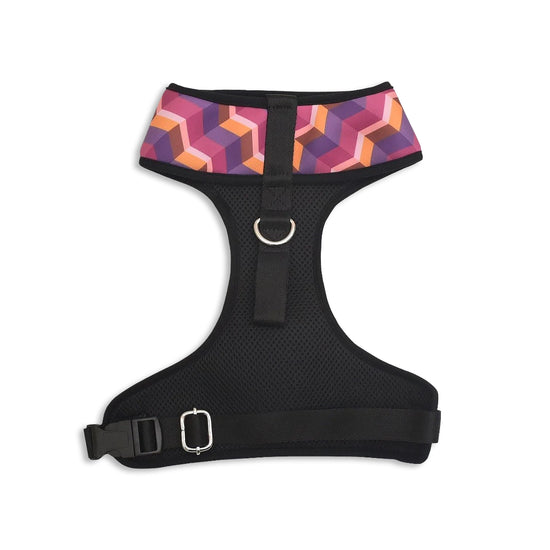Mutt Of Course Chest Harness for Dogs - Geometrical Dark