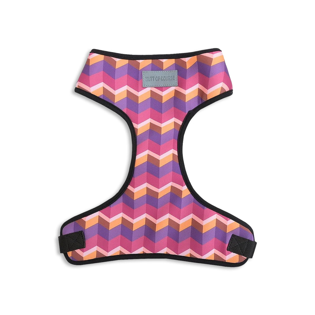 Mutt Of Course Chest Harness for Dogs - Geometrical Dark