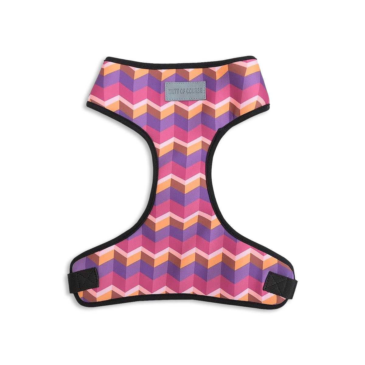 Mutt Of Course Chest Harness for Dogs - Geometrical Dark