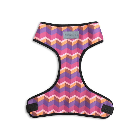 Mutt Of Course Chest Harness for Dogs - Geometrical Dark