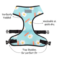 Mutt Of Course Chest Harness for Dogs - Eggs N Bacon