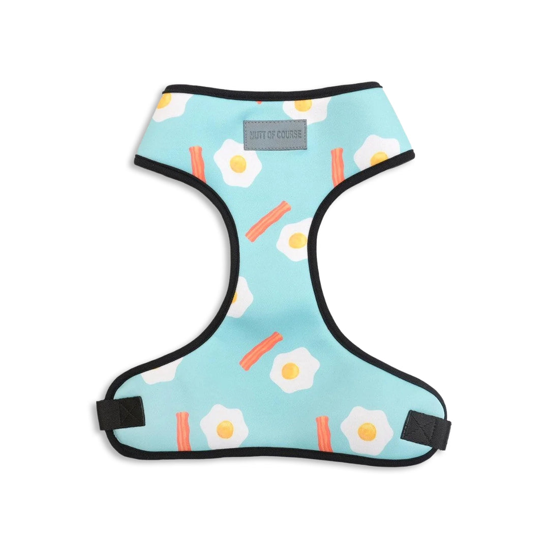 Mutt Of Course Chest Harness for Dogs - Eggs N Bacon