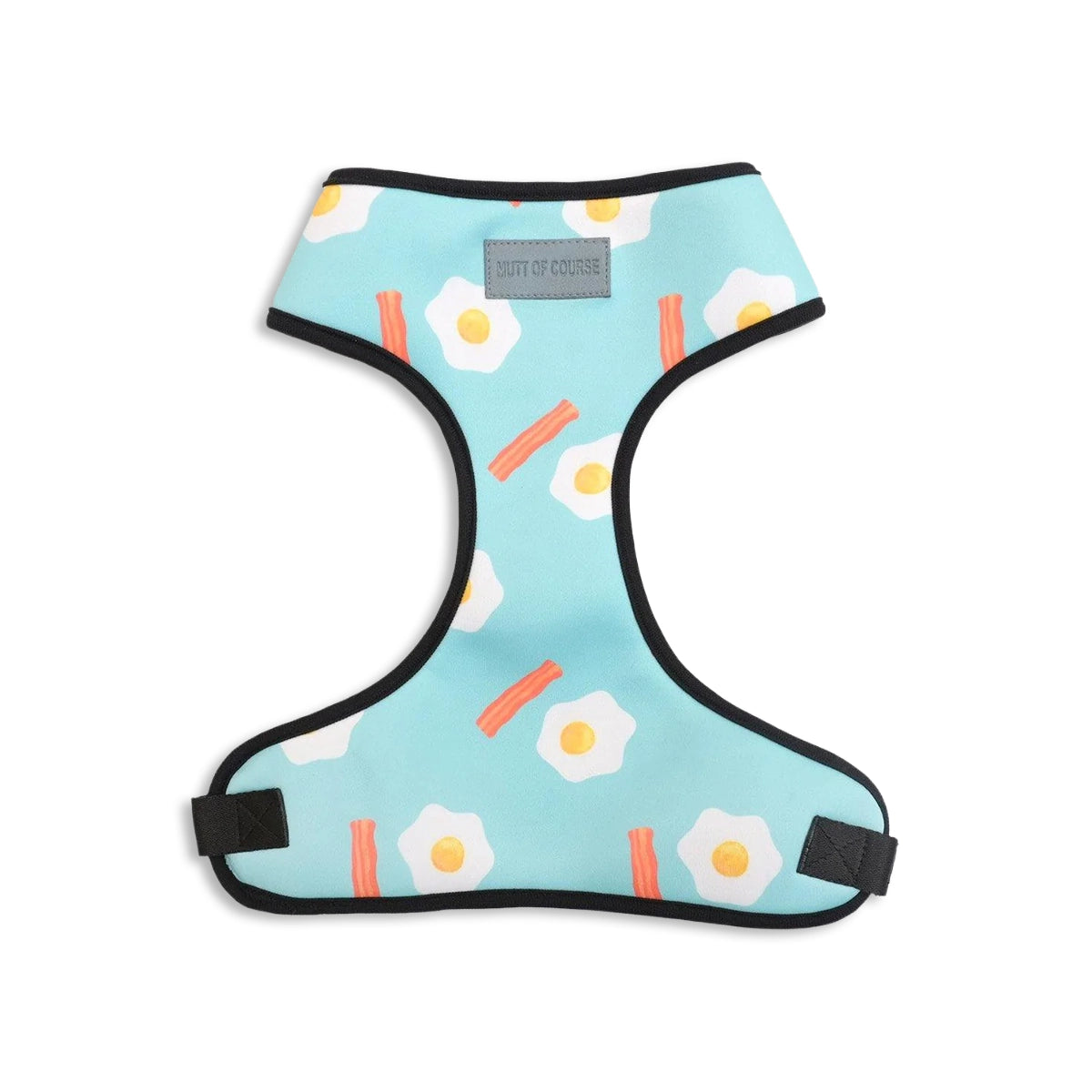 Mutt Of Course Chest Harness for Dogs - Eggs N Bacon