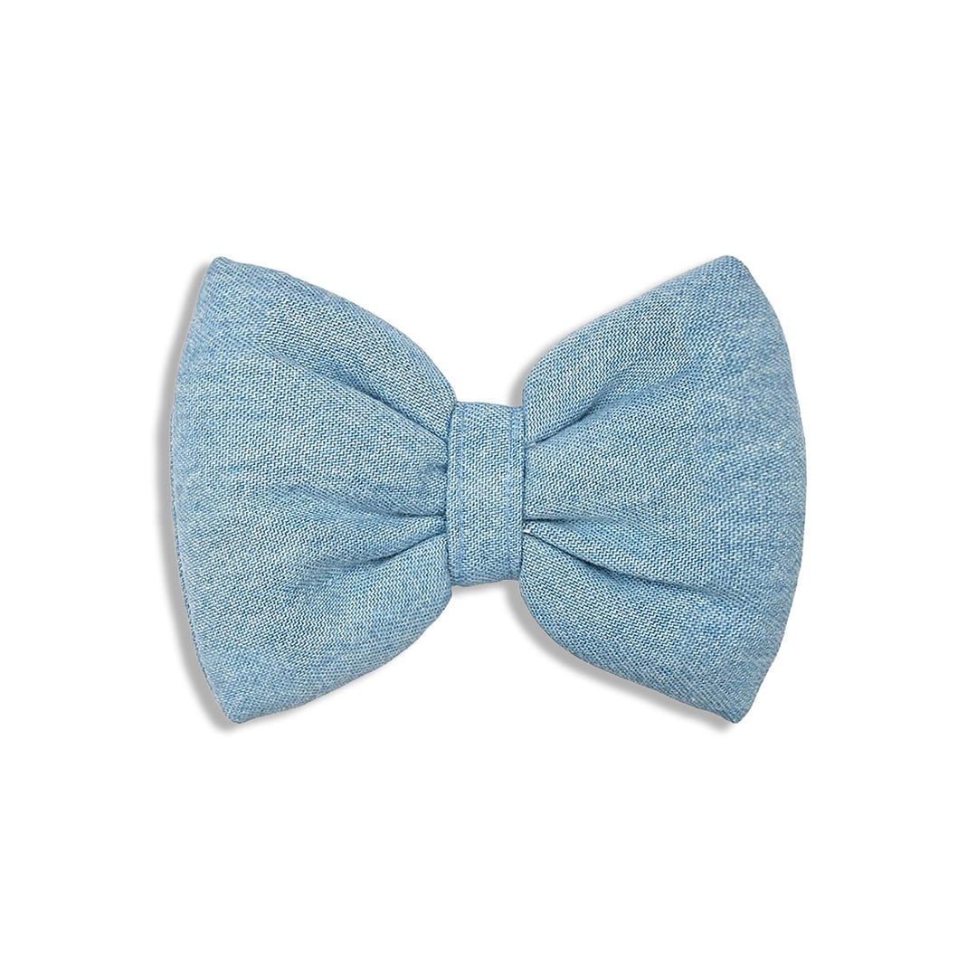 Mutt Of Course Light Denim Bow Tie
