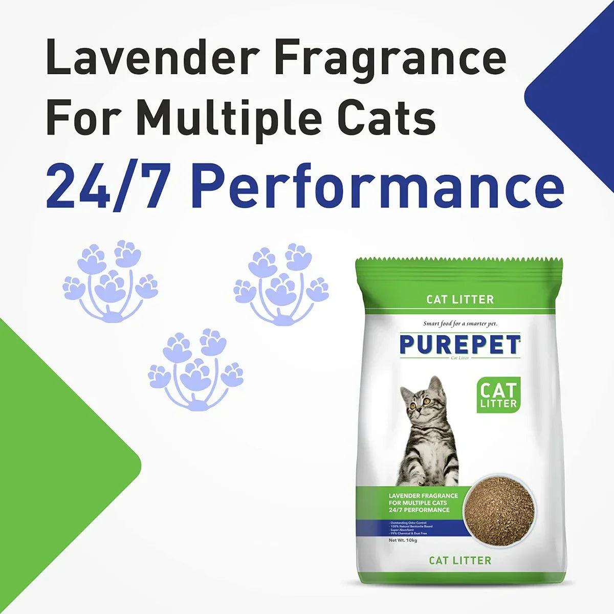 Purepet Clumping Cat Litter - Lavender - Zigly