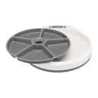 Zigly digital kitchen scale with grey 5-compartment rotating tray for portion control