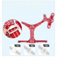 True Love No-Pull Floral Harnesses for Dogs - Poppy Red