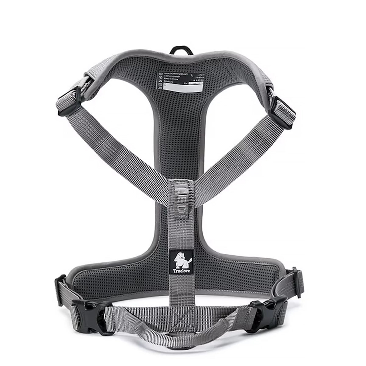 True Love Harnesses for Dogs - Reflective No-Pull Harness - Gray