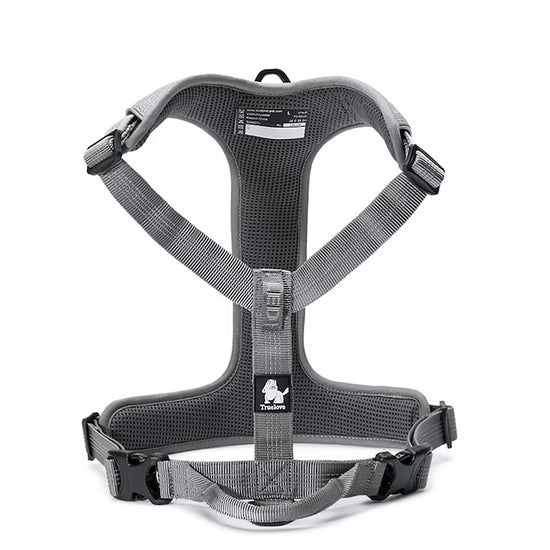 True Love Harnesses for Dogs - Reflective No-Pull Harness - Gray