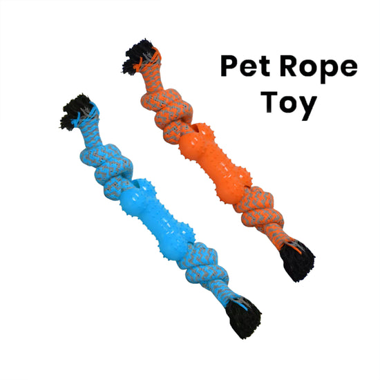 Basil Chew Rope with Bone Dog Toys - 28cm