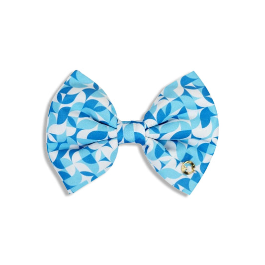 Petsy Blue Geometric Dog & Cat Bow Tie