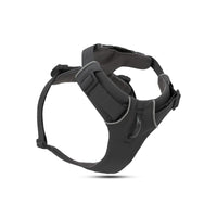 Zigly black adjustable dog harness with padded straps and reflective edges