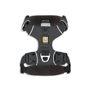 Zigly Ruffwear dog harness in gray with adjustable straps and reflective trim