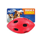 Nerf TPR Bash Treat Football Dog Toy - Red - 15.24 cm
