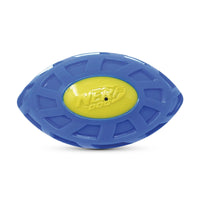 Nerf Dog Exo Micro Squeaky Football Dog Toy - Blue/ Green