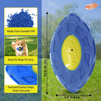 Nerf Dog Exo Micro Squeaky Football Dog Toy - Blue/ Green