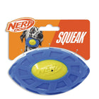 Nerf Dog Exo Micro Squeaky Football Dog Toy - Blue/ Green