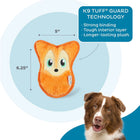 Outward Hound Invincible Fox Orange Plush Dog Toy - XS