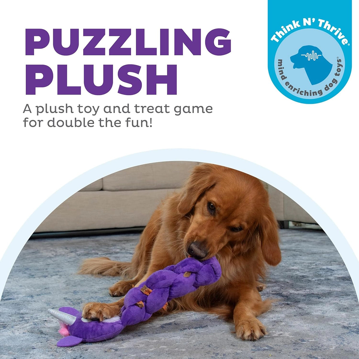 Outward Hound Twistiez Highland Cow Multicolor Dog Toy Large