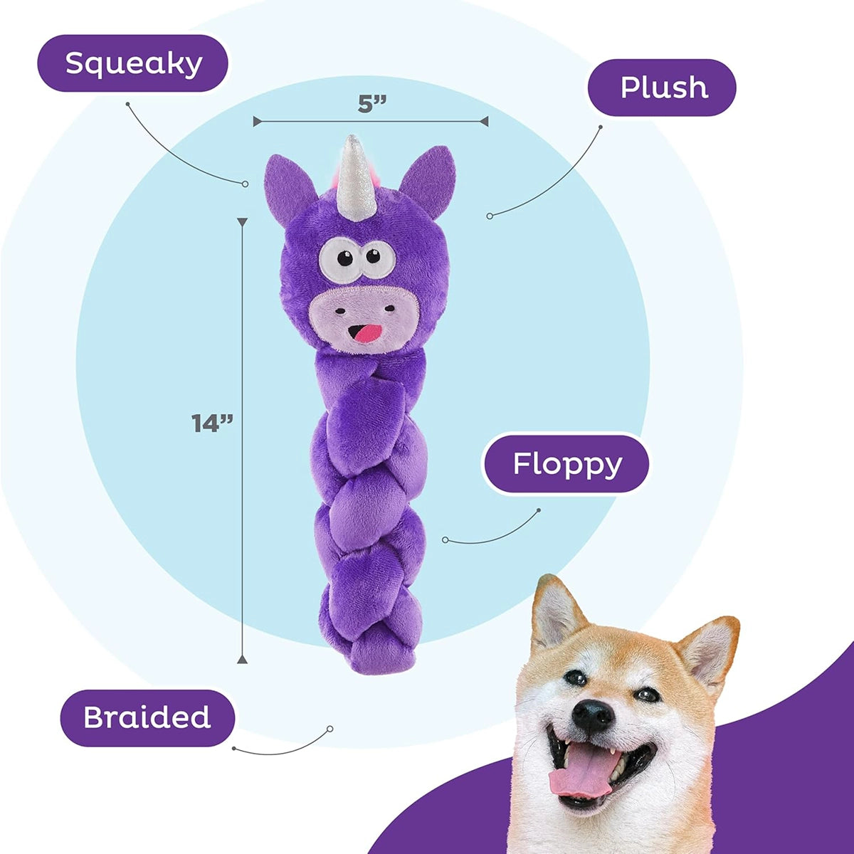 Outward Hound Twistiez Highland Cow Multicolor Dog Toy Large