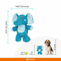 FOFOS Tough Plush Dog Toy - Elephant